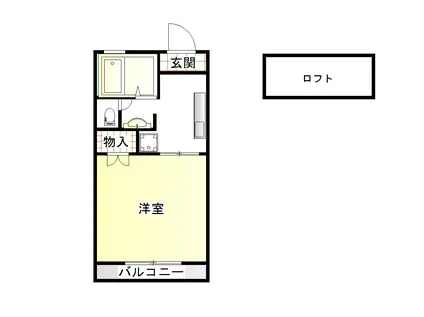 WIND12(1K/2階)の間取り写真