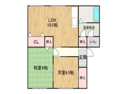 グランマップス春日(3DK/2階)の間取り写真