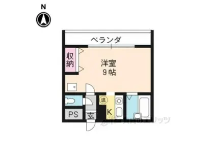 ディモラデルノド(1K/1階)の間取り写真