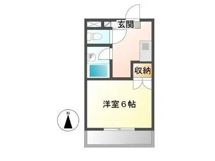 アーベイン三木パートII(1K/4階)の間取り写真