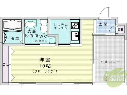 APT・新梅田(ワンルーム/7階)の間取り写真