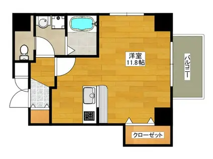 アンフィニVII緑地公園(1K/3階)の間取り写真