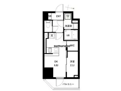 アーバンパーク扇大橋(1DK/7階)の間取り写真