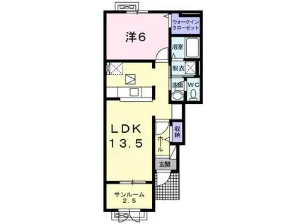 吉ハウス(1LDK/1階)の間取り写真