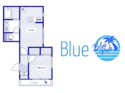 シルフィード(1LDK/2階)の間取り写真