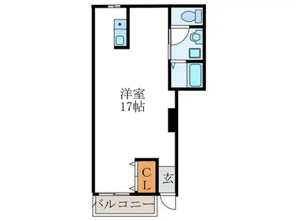 フォレスト山崎(ワンルーム/1階)の間取り写真