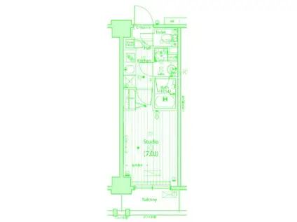 ガーラ・プライム横濱関内(1K/10階)の間取り写真