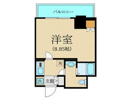 プラーズタワー東新宿ビル(1K/10階)の間取り写真