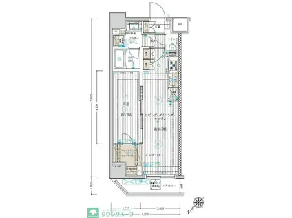 ベルグレード浅草DUE(1LDK/5階)の間取り写真