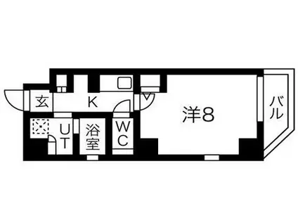 ルネサンスコート蒲田ウエスト(1K/8階)の間取り写真