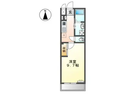 ALWAYS 蓮(1K/2階)の間取り写真