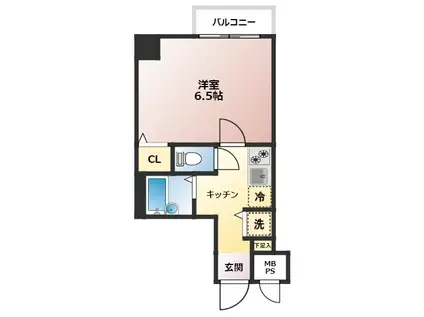 ジュエル上野毛(1K/1階)の間取り写真