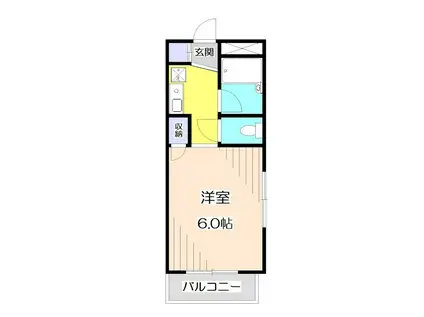 アドバンス泉町(1K/2階)の間取り写真