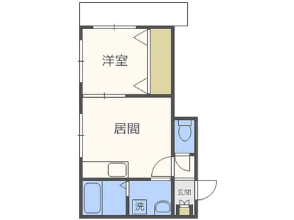 OHEYADO S4 1ST (1LDK/4階)の間取り写真