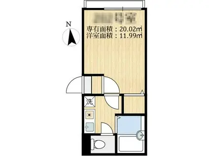 レゼール平井(1K/2階)の間取り写真