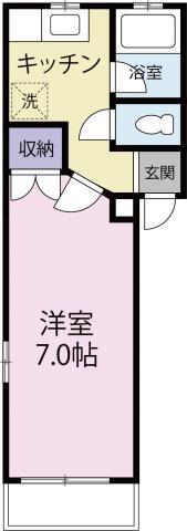 プチメゾンシオン(1K/1階)の間取り写真