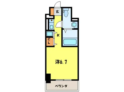 デルファーレ西宮(1K/5階)の間取り写真