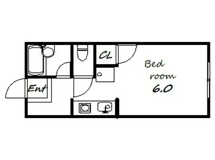 エクセラン・スマ(1K/1階)の間取り写真