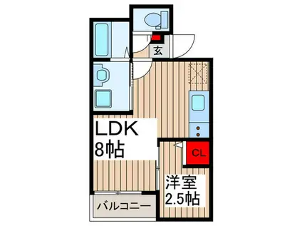 JACK YOSHINOI(1LDK/2階)の間取り写真