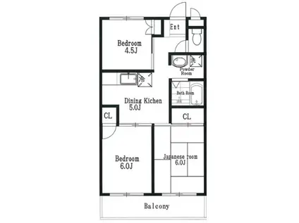 シャルマンアーク(3DK/1階)の間取り写真