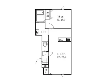 LIVE HILLS(1LDK/1階)の間取り写真