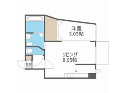 アネトス2番館(1LDK/2階)の間取り写真