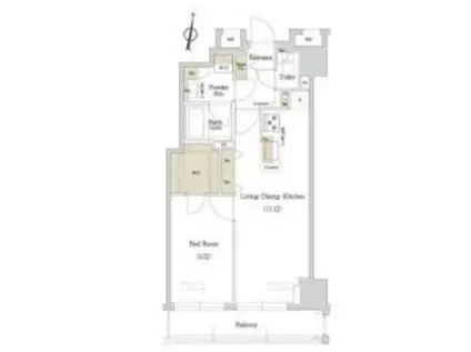 アーバネックス西新宿(1LDK/13階)の間取り写真