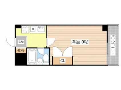 カーサソラッツオ1番館(1K/6階)の間取り写真