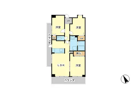 ギャラクシーホーヨー(3LDK/5階)の間取り写真