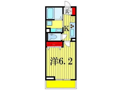 グレイシア(1K/2階)の間取り写真