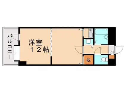 ケイズプレイス光貞台(ワンルーム/2階)の間取り写真