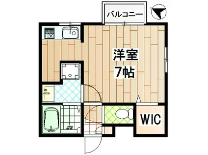 パルコーポ(1K/1階)の間取り写真