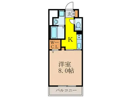 エルメンハイムII(1K/1階)の間取り写真