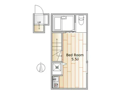 ファーストハウス都立大学(ワンルーム/2階)の間取り写真