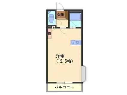 パンプキン(ワンルーム/1階)の間取り写真