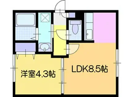 FERIO-II(1LDK/2階)の間取り写真