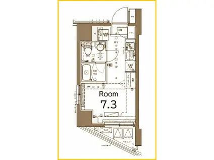 AZEST関内(ワンルーム/7階)の間取り写真
