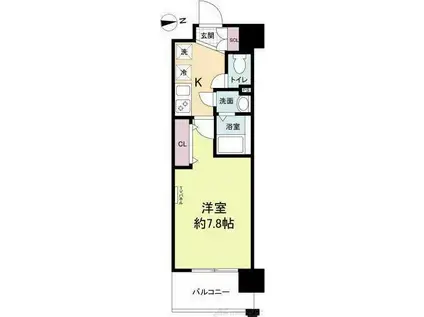 MASU NO 茨木(1K/5階)の間取り写真