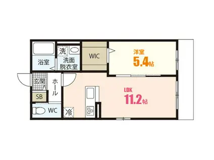 プライムリュクスフラット(1LDK/3階)の間取り写真