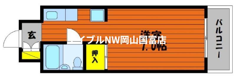 オークタウンマンション(1K/5階)の間取り写真