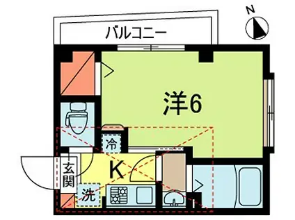 モンシャト高円寺(1K/3階)の間取り写真