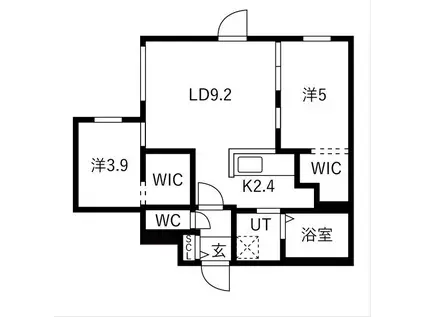TS COURT ウエスト13(2LDK/3階)の間取り写真