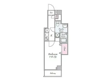 GENOVIA練馬高野台 SKYRUN(1K/2階)の間取り写真