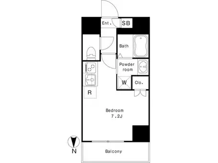 ラクラス中延(ワンルーム/8階)の間取り写真