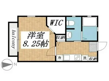 シャーメゾン上連雀-再契約可能 定期-(1K/2階)の間取り写真