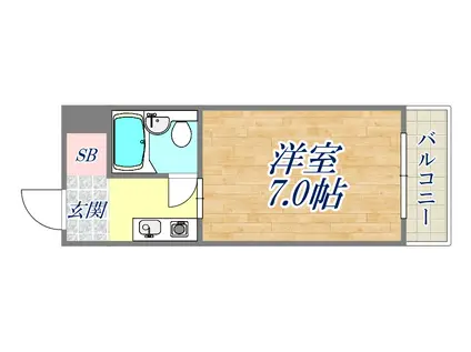 メゾンドアヴニール(ワンルーム/3階)の間取り写真