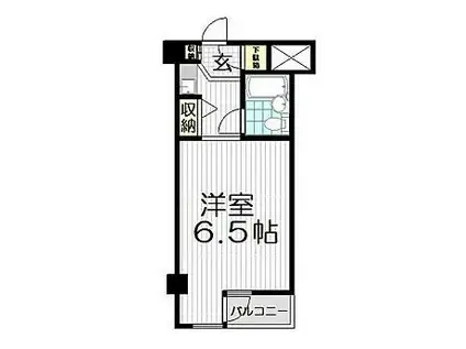 キャッスルマンション狭山祇園(1K/2階)の間取り写真