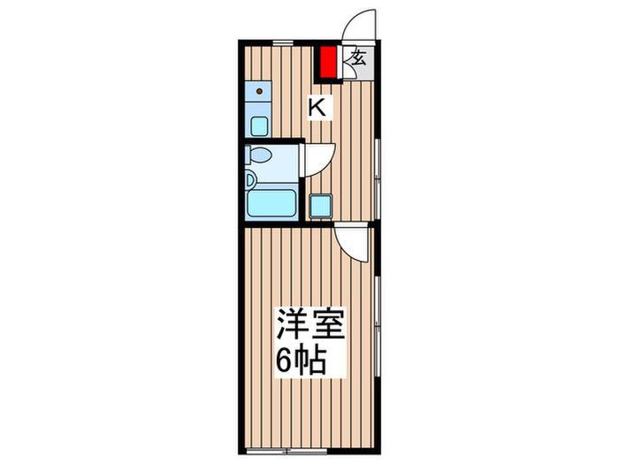 すみれハイツ(1K/1階)の間取り写真