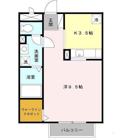 クレール・マーマ(ワンルーム/2階)の間取り写真