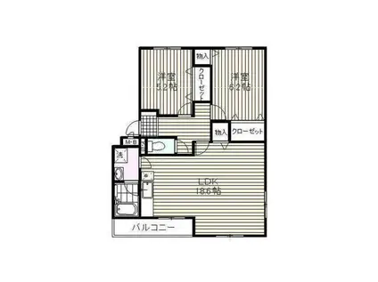 シティーコート東町(2LDK/3階)の間取り写真